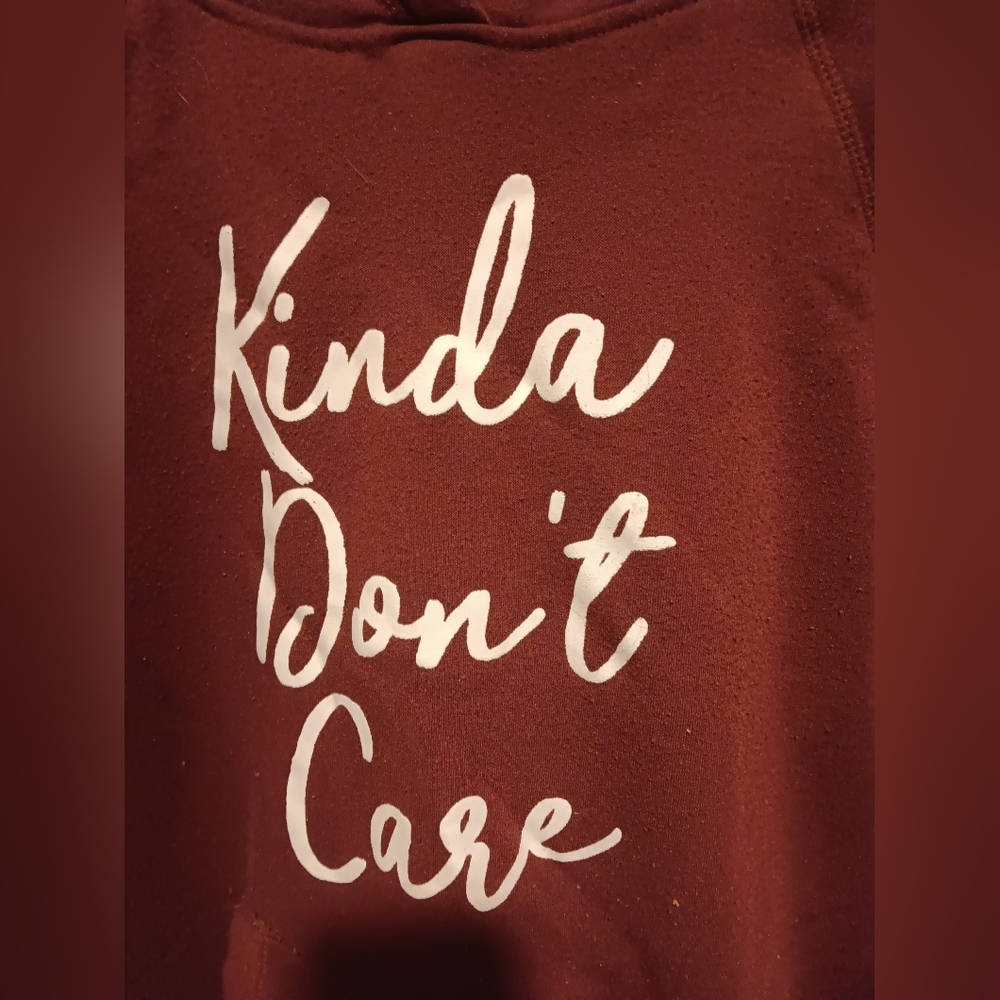 Burgundy Graphic Ardene Hoodie Size XL - Picture 4 of 7